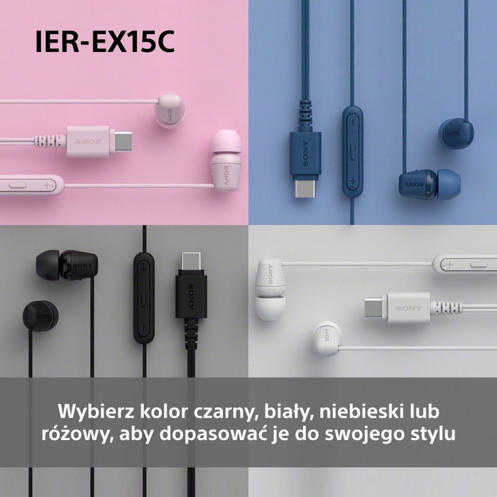 Sony IER-EX15C Auriculares Intraurales USB-C Azul