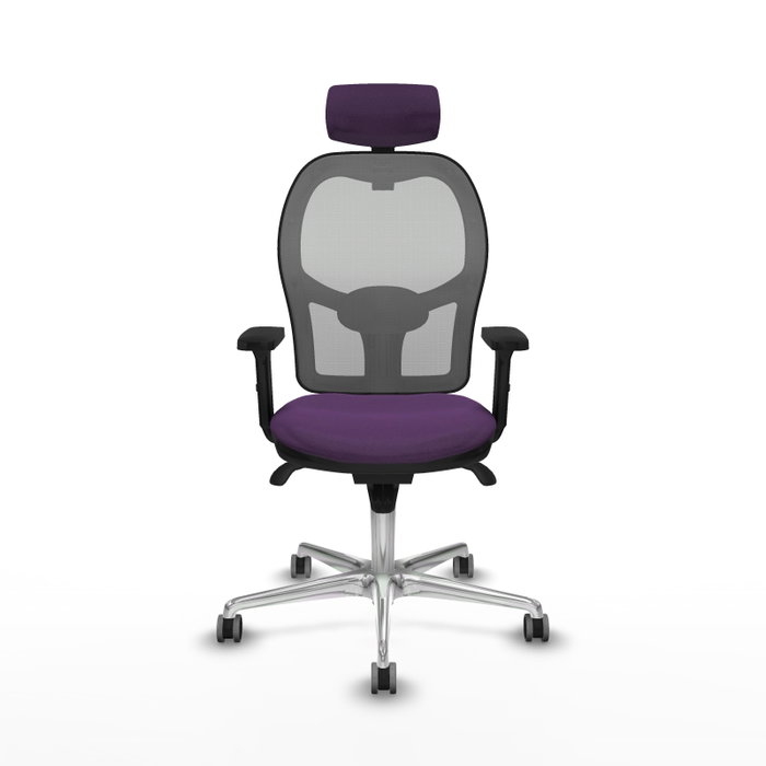 PIQUERAS Y CRESPO Silla de oficina Jorquera con mecanismo Sincro, Tela Morado y Malla Gris PIQUERAS Y CRESPO Silla de oficina Jorquera con mecanismo Sincro, Tela Morado y Malla Gris