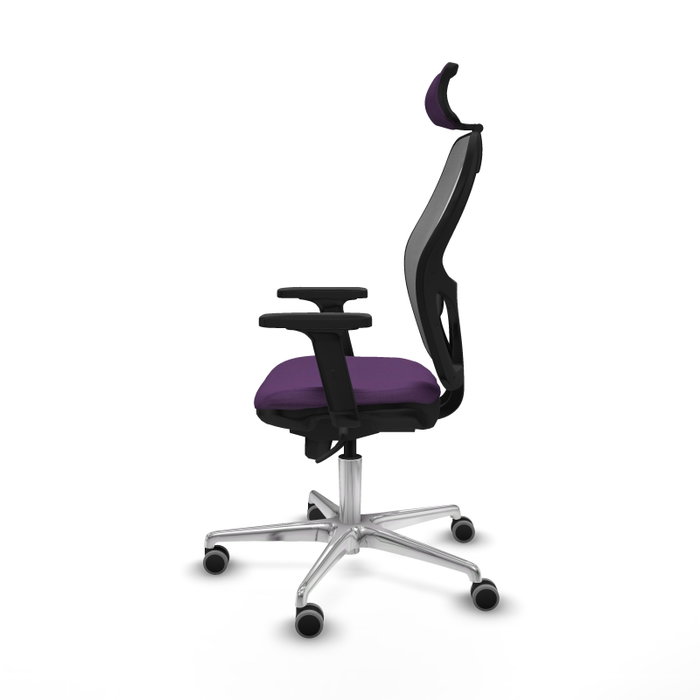 PIQUERAS Y CRESPO Silla de oficina Jorquera con mecanismo Sincro, Tela Morado y Malla Gris PIQUERAS Y CRESPO Silla de oficina Jorquera con mecanismo Sincro, Tela Morado y Malla Gris