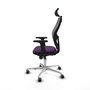 PIQUERAS Y CRESPO Silla de oficina Jorquera con mecanismo Sincro, Tela Morado y Malla Gris