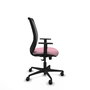 PIQUERAS Y CRESPO Silla de oficina Zulema con mecanismo Sincro, Rosa y Negro