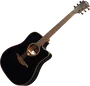LAG Guitarra Acústica Dreadnought Cutaway Tramontane 118 A/E Electroacústica Negra Brillante