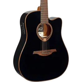 LAG Guitarra Acústica Dreadnought Cutaway Tramontane 118 A/E Electroacústica Negra Brillante