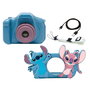 Lexibook Cámara de Fotos Digital Infantil Disney Stitch y Angel para Niños +3 Años DJ078D - Resistente a Caídas y Golpes