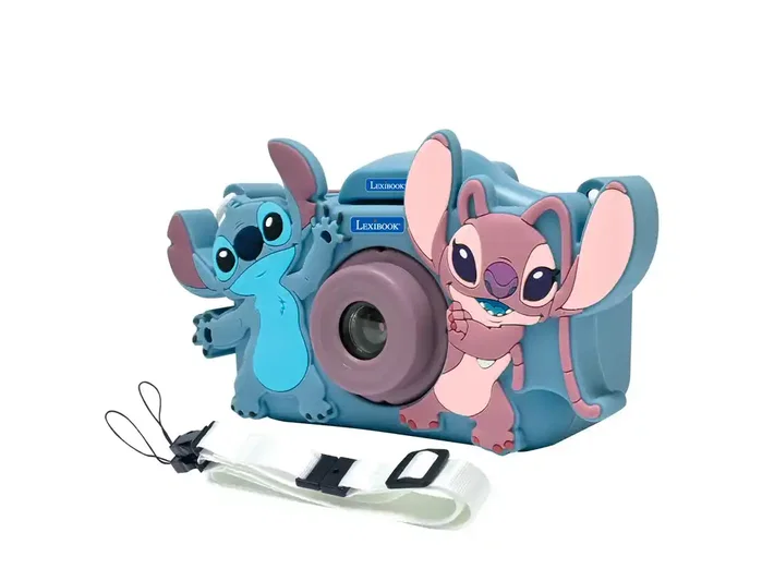 LEXIBOOK Cámara de fotos infantil Stitch y Angel con protección de silicona LEXIBOOK Cámara de fotos infantil Stitch y Angel con protección de silicona