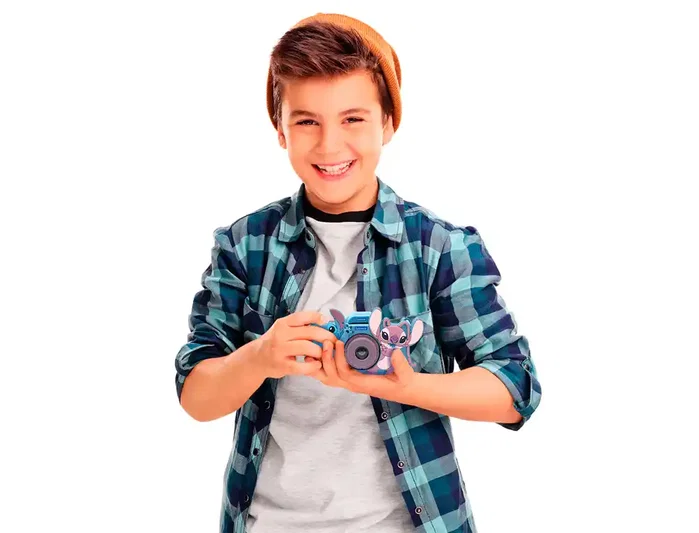 LEXIBOOK Cámara de fotos infantil Stitch y Angel con protección de silicona LEXIBOOK Cámara de fotos infantil Stitch y Angel con protección de silicona