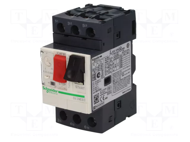 SCHNEIDER ELECTRIC GV2ME03 Interruptor motorizado 0,09kW 230-690VAC