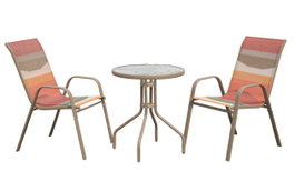 DKD Home Decor Mesa Set 3 Sunset Multicolor y Verde Jade