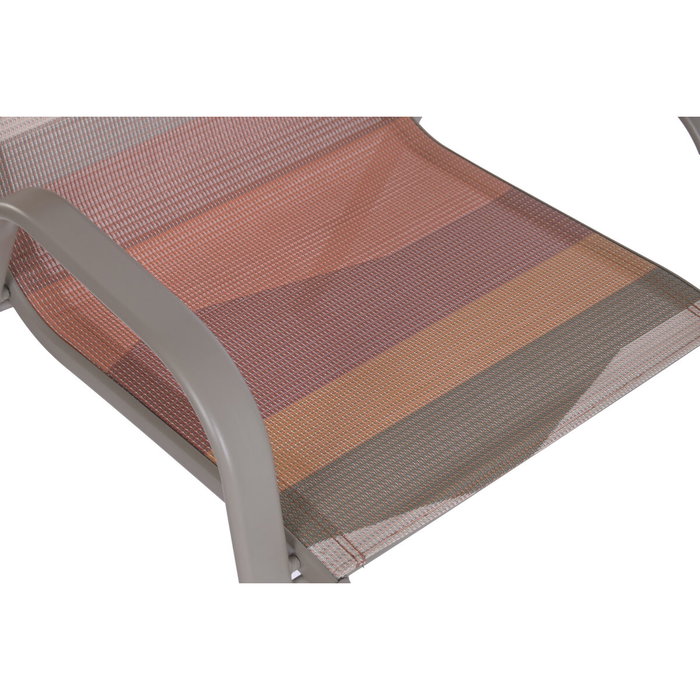DKD Home Decor Mesa de Acero y Cristal para Terraza y Jardín, Color Verde Jade y Multicolor, Apilable, 60x60x70 cm, Sunset26