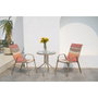 DKD Home Decor Mesa de Acero y Cristal para Terraza y Jardín, Color Verde Jade y Multicolor, Apilable, 60x60x70 cm, Sunset26
