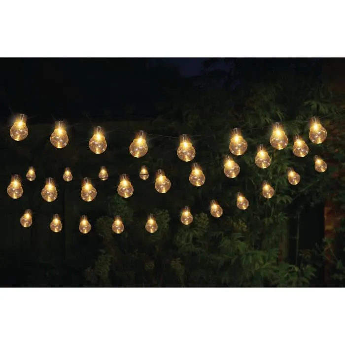 Smart Garden Guirnalda de Luces Solares Globulb 40 LED Blanco Cálido 13.7 m Panel Solar IP44 SMA1728677209823 Smart Garden Guirnalda de Luces Solares Globulb 40 LED Blanco Cálido 13.7 m Panel Solar IP44 SMA1728677209823