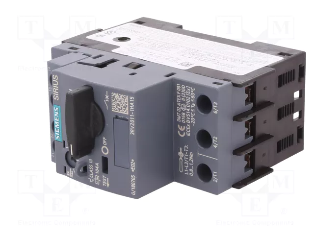 SIEMENS 3RV2011-1HA15 Interruptor motorizado 3kW NO + NC