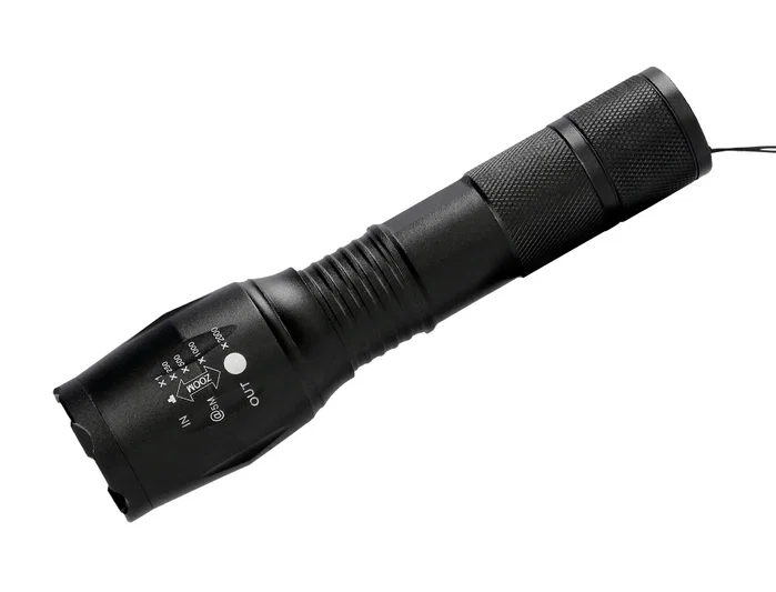 Q-connect Linterna telescópica de aluminio 5W negra Q-connect Linterna telescópica de aluminio 5W negra