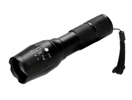 Q-connect Linterna telescópica de aluminio 5W negra