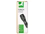 Q-connect Linterna telescópica de aluminio 5W negra