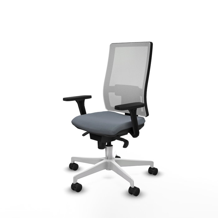 PIQUERAS Y CRESPO Silla de oficina Horna con mecanismo Sincro, Gris y Blanco PIQUERAS Y CRESPO Silla de oficina Horna con mecanismo Sincro, Gris y Blanco
