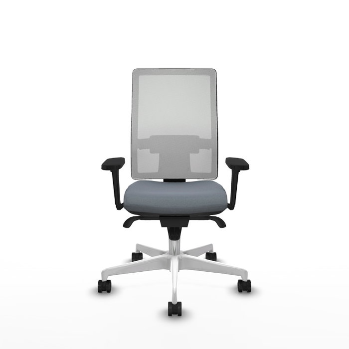 PIQUERAS Y CRESPO Silla de oficina Horna con mecanismo Sincro, Gris y Blanco PIQUERAS Y CRESPO Silla de oficina Horna con mecanismo Sincro, Gris y Blanco