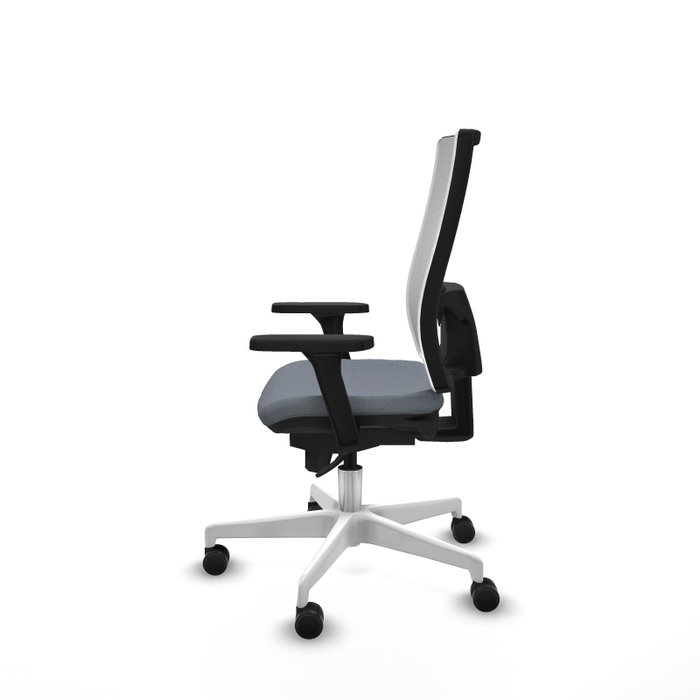 PIQUERAS Y CRESPO Silla de oficina Horna con mecanismo Sincro, Gris y Blanco PIQUERAS Y CRESPO Silla de oficina Horna con mecanismo Sincro, Gris y Blanco