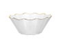 DKD Home Decor Bol Glam - Cuenco de Ensalada de Cristal Transparente y Dorado, 24.6 x 10.2 x 24.6 cm, Apto Lavavajillas (Pack de 2 Unidades)