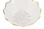 DKD Home Decor Bol Glam - Cuenco de Ensalada de Cristal Transparente y Dorado, 24.6 x 10.2 x 24.6 cm, Apto Lavavajillas (Pack de 2 Unidades)