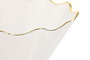 DKD Home Decor Bol Glam - Cuenco de Ensalada de Cristal Transparente y Dorado, 24.6 x 10.2 x 24.6 cm, Apto Lavavajillas (Pack de 2 Unidades)