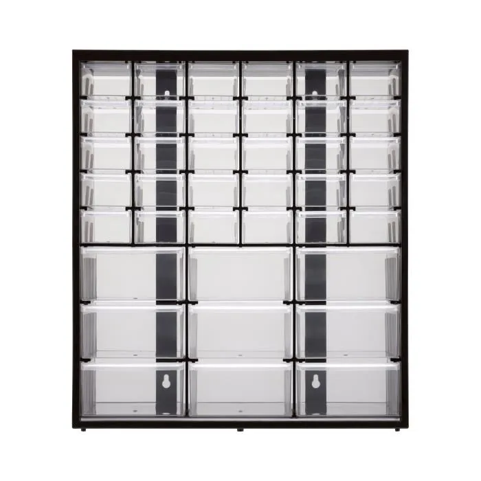 Stanley Almacenamiento 39 Compartimentos Vacíos Armario Marco Polipropileno Montaje Pared