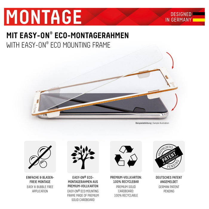 Displex 01711 Protector de Pantalla Panzerglas 10H para Apple iPhone 14 Pro 15.5 cm (6.1") - Resistente a Impactos y Rayones, Transparente, Incluye Kit de Montaje