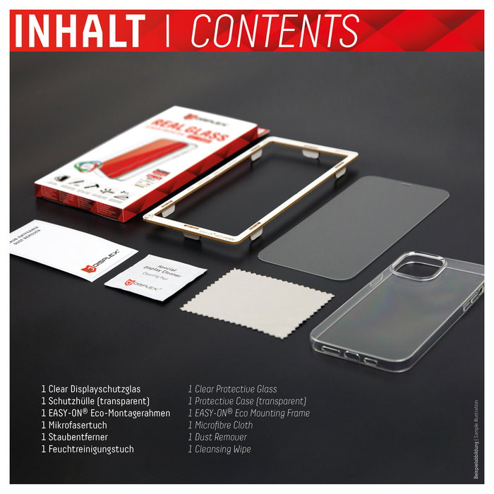 Displex 01711 Protector de Pantalla Panzerglas 10H para Apple iPhone 14 Pro 15.5 cm (6.1") - Resistente a Impactos y Rayones, Transparente, Incluye Kit de Montaje