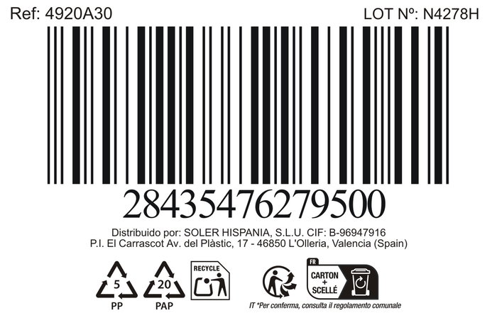La Mediterranea Mug 320Ml "Macarella Green" Md 8 x 10 x 11,8 cm (36 Unidades)