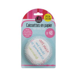 Lily Cook Juego de 48 Moldes de Papel para Hornear, Decorados Surtidos, Diámetro 9 cm