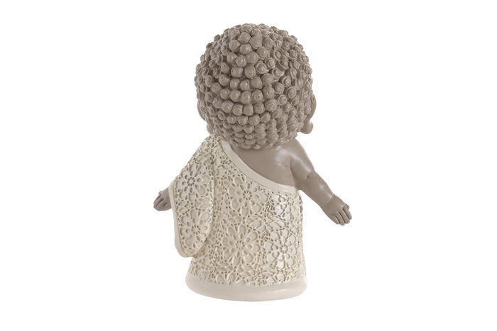 DKD Home Decor Figura Resina Buda Surtido de 3 Unidades Blanco DKD Home Decor Figura Resina Buda Surtido de 3 Unidades Blanco