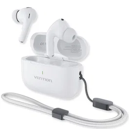 Vention E11 Plus Auriculares Bluetooth, Estuche de Carga USB-C, Autonomía 30h, Blancos