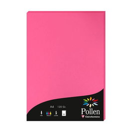 Papel Clairefontaine Pollen A4 120G 50H Fucsia