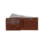 Zoozie Bags Jackson Crazy Cartera para Hombre de Piel Auténtica Tostada