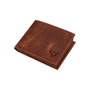 Zoozie Bags Jackson Crazy Cartera para Hombre de Piel Auténtica Tostada