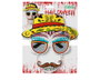 Gafas de Calavera Mexicana con Sombrero Amarillo