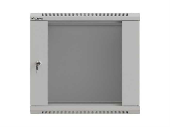 Lanberg Armario Rack de Pared 9U 19 Pulgadas 540x350mm Gris con Puerta Acristalada