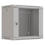 Lanberg Armario Rack de Pared 9U 19 Pulgadas 540x350mm Gris con Puerta Acristalada