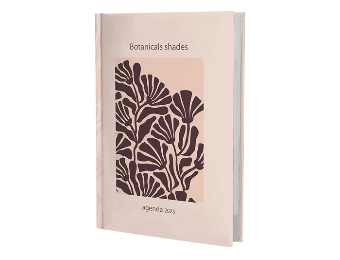 Agenda Encuadernada Liderpapel Nomi A5 2025 Dia Pagina Flores Papel 70 gr