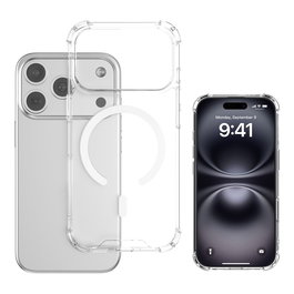 4smarts Hybrid Case Ibiza, Bumper Transparente MagSafe para Apple iPhone 17 Pro, Resistente a Golpes y Caídas hasta 1.2 m