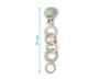 KioKids Sujetachupetes de Silicona Anillado Salvia +0 Meses, Textura Suave y Segura, Pinza Acero Inoxidable