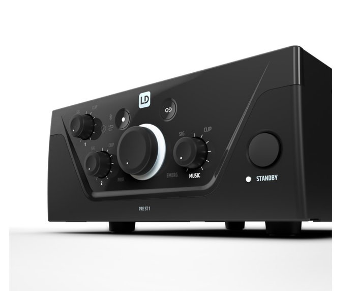 LD Systems Preamplificador Mezclador Estéreo de 4 Canales LDPREST1 con Bluetooth y 5 Años de Garantía