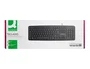 Q-connect Teclado con Cable USB Negro 105 Teclas, 1.35 m, Compatible Windows, Resistente Salpicaduras, Diseño Estrecho