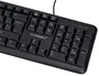 Q-connect Teclado con Cable USB Negro 105 Teclas, 1.35 m, Compatible Windows, Resistente Salpicaduras, Diseño Estrecho