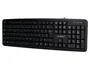 Q-connect Teclado con Cable USB Negro 105 Teclas, 1.35 m, Compatible Windows, Resistente Salpicaduras, Diseño Estrecho