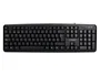 Q-connect Teclado con Cable USB Negro 105 Teclas, 1.35 m, Compatible Windows, Resistente Salpicaduras, Diseño Estrecho