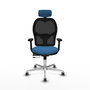 PIQUERAS Y CRESPO Silla de oficina Jorquera con mecanismo Sincro/Traslack Azul claro