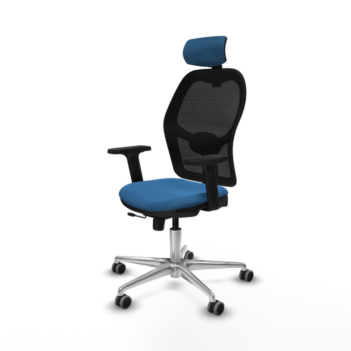 PIQUERAS Y CRESPO Silla de oficina Jorquera con mecanismo Sincro/Traslack Azul claro