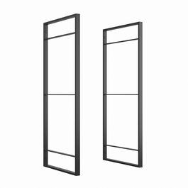 Emuca Juego de estructuras para estantería Lader, altura 830mm, Acero, Pintado negro