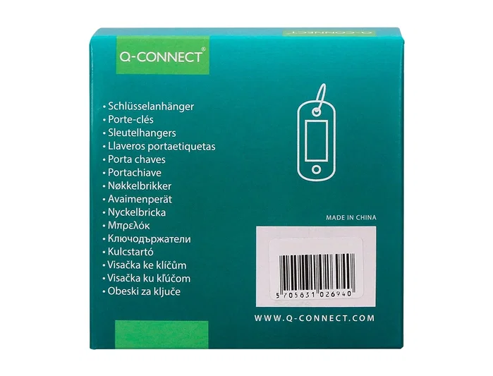 Q-connect Llavero Portaetiquetas Blanco Expositor de 100 Unidades Q-connect Llavero Portaetiquetas Blanco Expositor de 100 Unidades